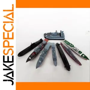 8-Piece Military Ship Model Collection Set