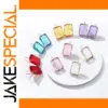 Vibrant Multi-Color Square Drop Earrings