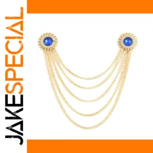 Vintage Multi-layer Chain Brooch in Gold Tone