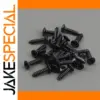 Black Guitar Pickguard Screw Set - 50 Pieces