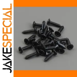 Black Guitar Pickguard Screw Set - 50 Pieces