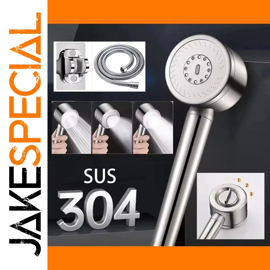 Sleek Stainless Steel Shower Head with 3 Modes 1 Sleek Stainless Steel Shower Head with 3 Modes