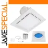White 12-Inch Ceiling Exhaust Fan with LED Light