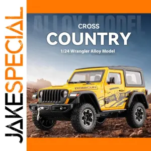 Vibrant Yellow 1:24 Diecast Jeep Model by CCA