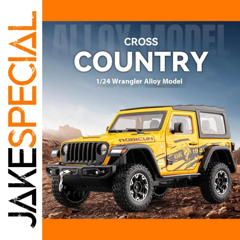 Vibrant Yellow 1:24 Diecast Jeep Model by CCA: The Ultimate Off-Road Collectible 1 0b7028a1eff4450d9ccaa621 product image