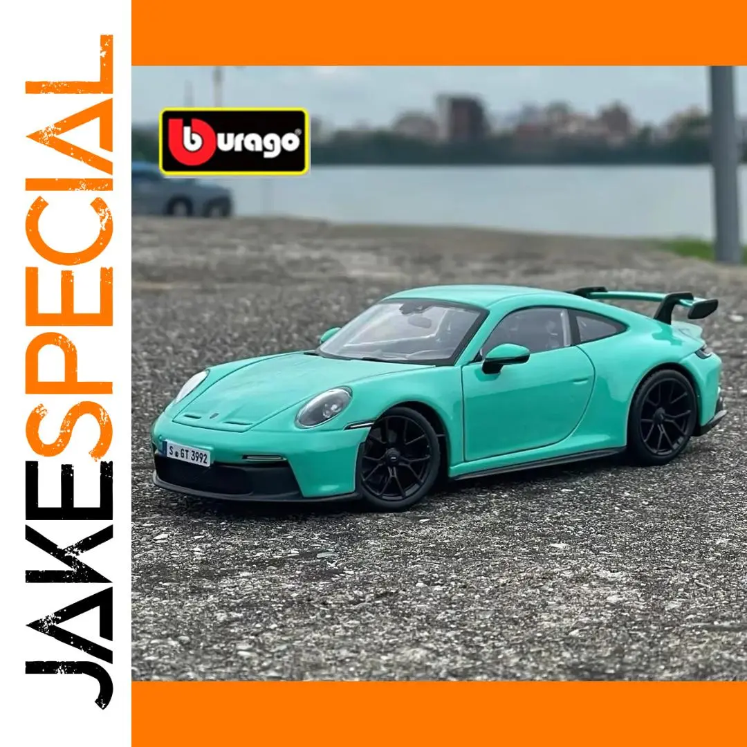 Porsche 911 GT3 RS 1:24 Die-Cast Model in Orange & Blue 1 Porsche 911 GT3 RS 1:24 Die-Cast Model in Orange & Blue