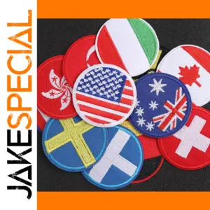 Vibrant National Flag Iron-On Patches Set