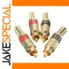 Premium Gold RCA Male Plugs for Audio/Video
