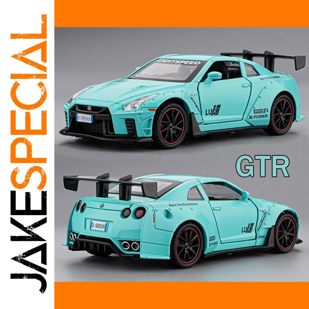 Turquoise Nissan GTR Diecast Model Car 1 Turquoise Nissan GTR Diecast Model Car
