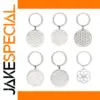 Stainless Steel Flower of Life Keychain