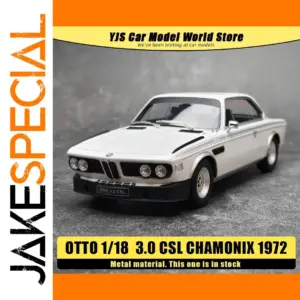 White 1972 BMW 3.0 CSL Chamonix 1:18 Diecast Model