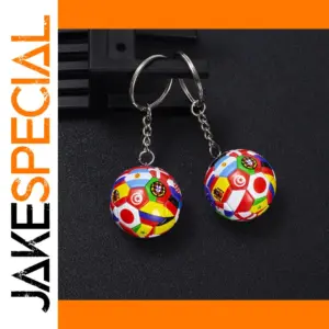 Colorful Flag Football Keychain K2114