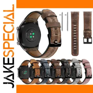 Vintage Leather Watch Strap for Samsung, Huawei, Amazfit