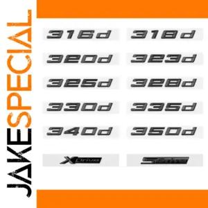 3D Glossy Black Emblem for BMW Series 3