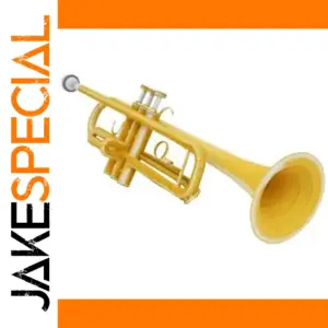 Vibrant Yellow 3D Paper Trumpet Model