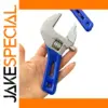 8-Inch Adjustable Wrench with Blue Handle