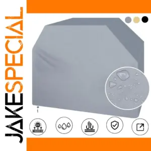 Durable Grey Outdoor BBQ Cover 147x61x122cm