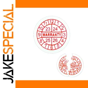 Red Security Seal Stickers, 10mm Diameter Set