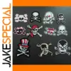 Punk Skull Embroidery Iron-On Patch
