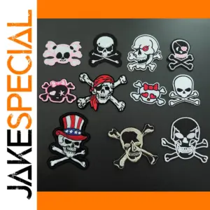 Punk Skull Embroidery Iron-On Patch