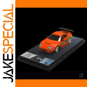 Vibrant Orange Toyota Supra A80Z Diecast Model
