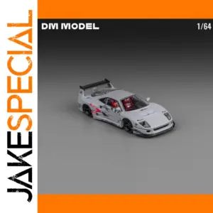 LBWK F40 Diecast Model 1:64 Scale Silver