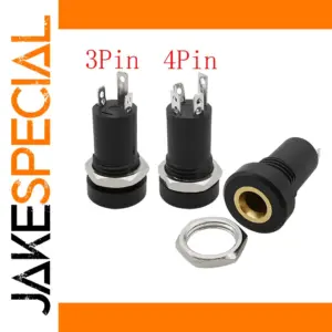 PJ-392A 3/4-pin Stereo Audio Jack Socket