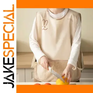 Waterproof Kitchen Apron with Bunny Graphic