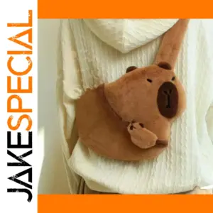 Plush Capybara Shoulder Bag for Adults