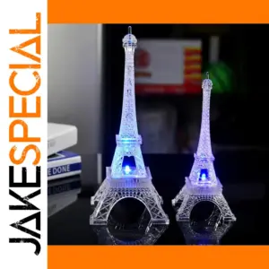 Mini Eiffel Tower Night Light with Color-Changing LED