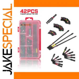 42-Piece Impact Screwdriver Bit Set with Color Coding