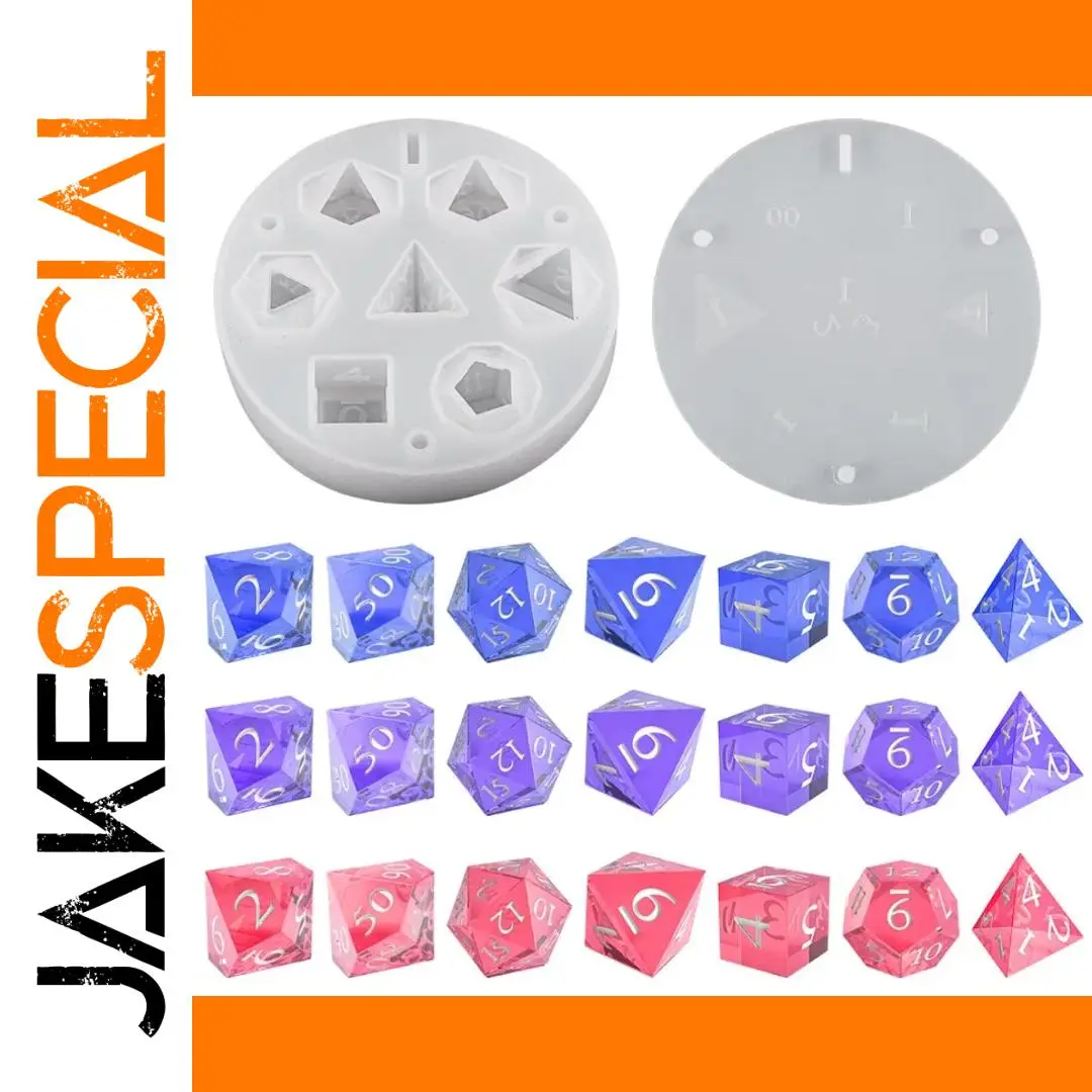 Silicone Polyhedral Dice Mold for Resin Crafts 1 Silicone Polyhedral Dice Mold for Resin Crafts