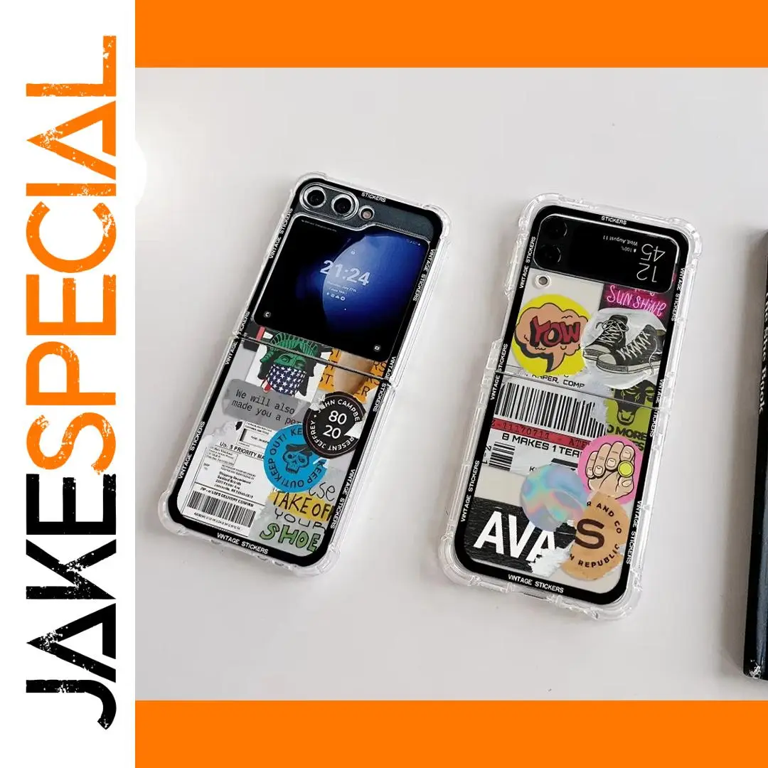 Retro Vintage Collage Phone Case for Samsung Z Flip 1 Retro Vintage Collage Phone Case for Samsung Z Flip