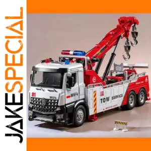 1:18 Scale Diecast Tow Truck Model in Red or Blue