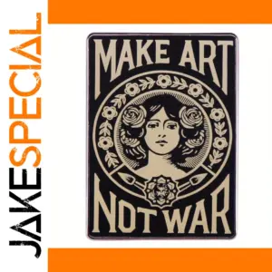 Make Art Not War Enamel Pin Brooch