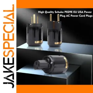 Elegant IEC C14 Power Connector Set in Gold/Rhodium