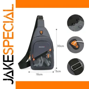 McLaren Men's Chest Bag in Dark Gray and Black