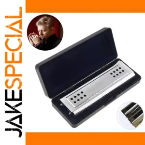 Double-Sided Silver-Body 24-Hole Harmonica with C & G Keys