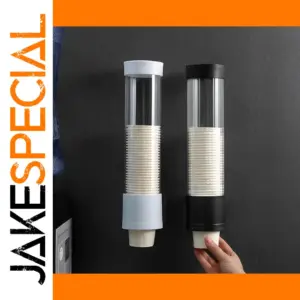 Wall-Mounted Cup Dispenser for Up to 70 Cups