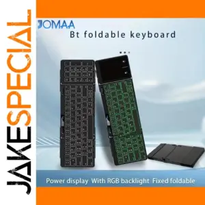 Wireless Foldable RGB Bluetooth Keyboard for iOS and Android