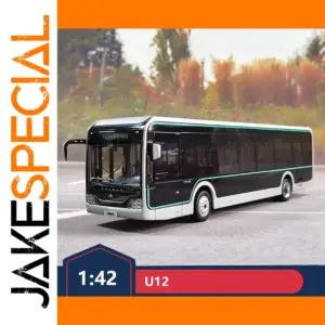 Black Yutong U12 Bus Model 1:42 Scale