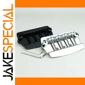 Black Fixed Bass Guitar Bridge for 4-String Models