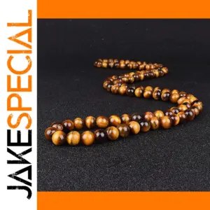 Handmade Tiger Eye Beaded Necklace for Men and Women