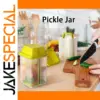 Vibrant Reusable Pickle Jar with Strainer