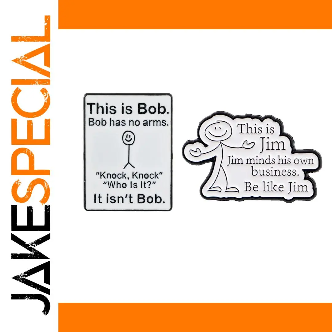 Humorous Cartoon Brooches with Text Features 1 Humorous Cartoon Brooches with Text Features