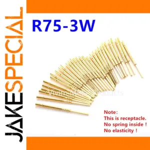 Set of 100 Gold-Plated Test Receptacles R75-3W