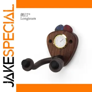 Dark Walnut Guitar & Hygrometer Wall Mount