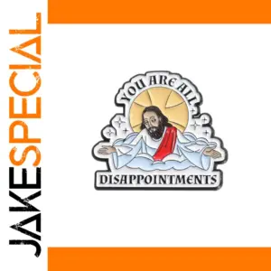 Disappointed Character Metal Brooch for Adults