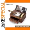 Solid Wood Cigar Ashtray with Lighter