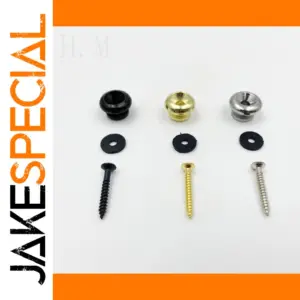 Metal Guitar Strap Buckle Set with Large Mushroom Head